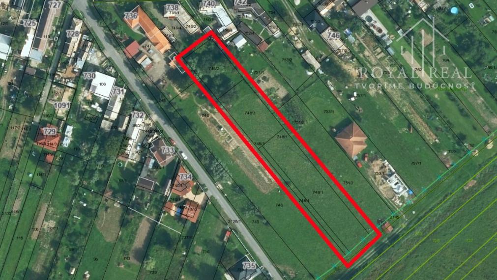 Pozemok Kalinovo - Hrabovo, v celku alebo 2 mensie parcely.