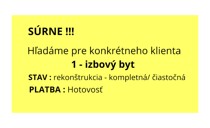 LUČENEC - 1-i byt - KÚPA